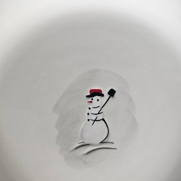 Williams Sonoma Set of 6 Assorted Snowman Dessert Plates Seasonal Collection - Picture 6 of 14